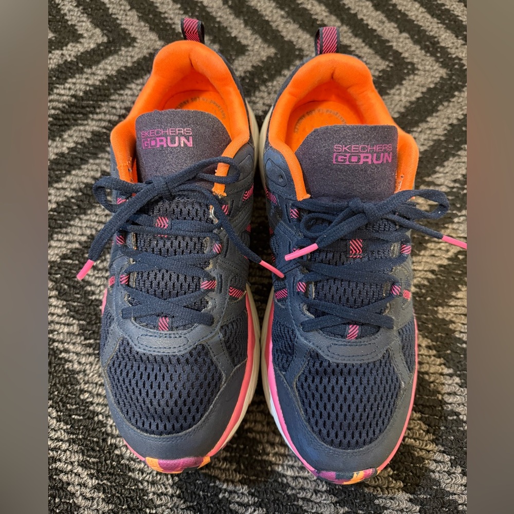 Skechers Navy and Orange Sneakers